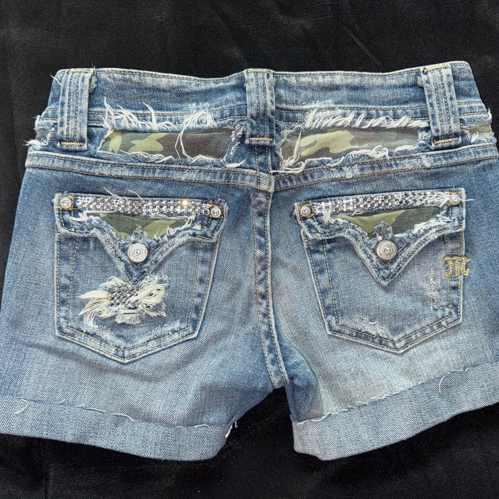 Miss Me Blue Jean Shorts Light Wash Casual